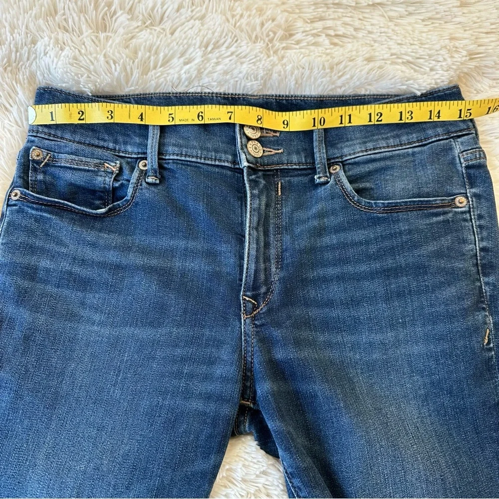 Express Women’s Blue Skinny Mid Rise Cropped Legging Jeans Size: 6 - Picture 3 of 9